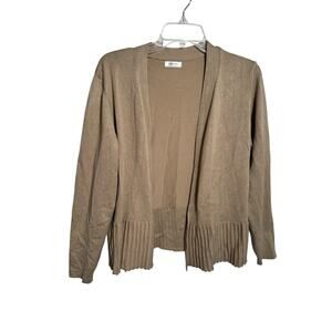 Yekaty Womens Open Cardigan Beige Khaki Office Business Casual Large